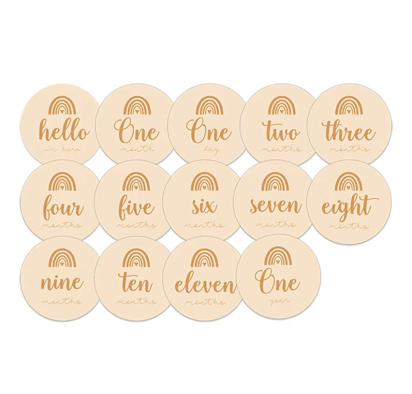 Wooden Baby Milestone Cards