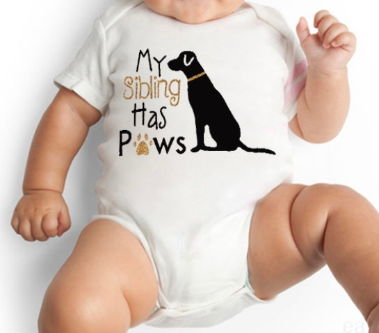 My Sibling Has Paws bodysuit
