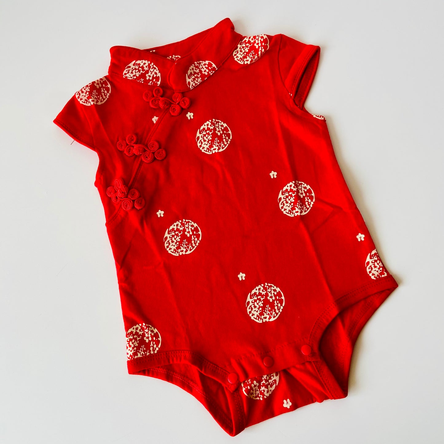 Red Cheongsam bodysuit