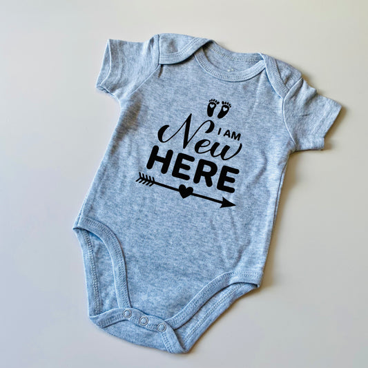 I Am New Here baby bodysuit