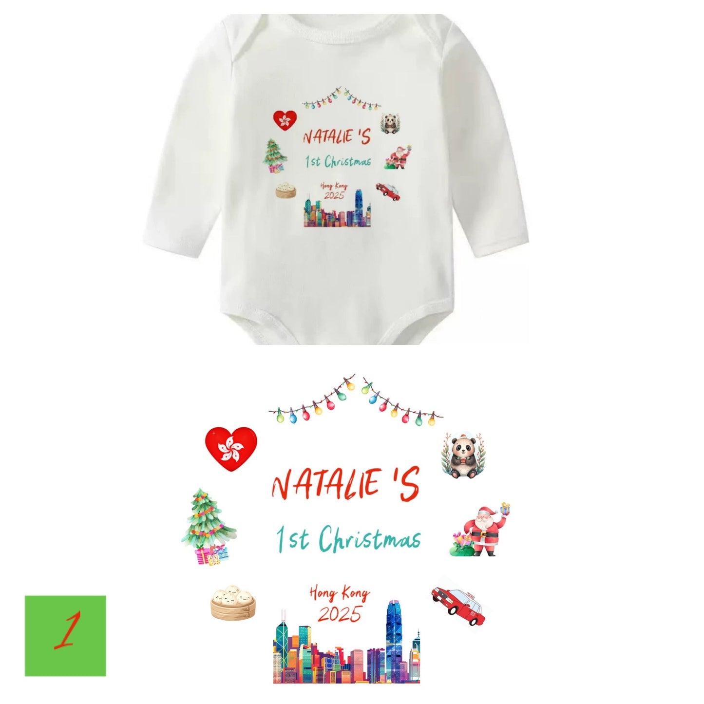 Christmas Personalised ‘My First Christmas’ Bodysuit